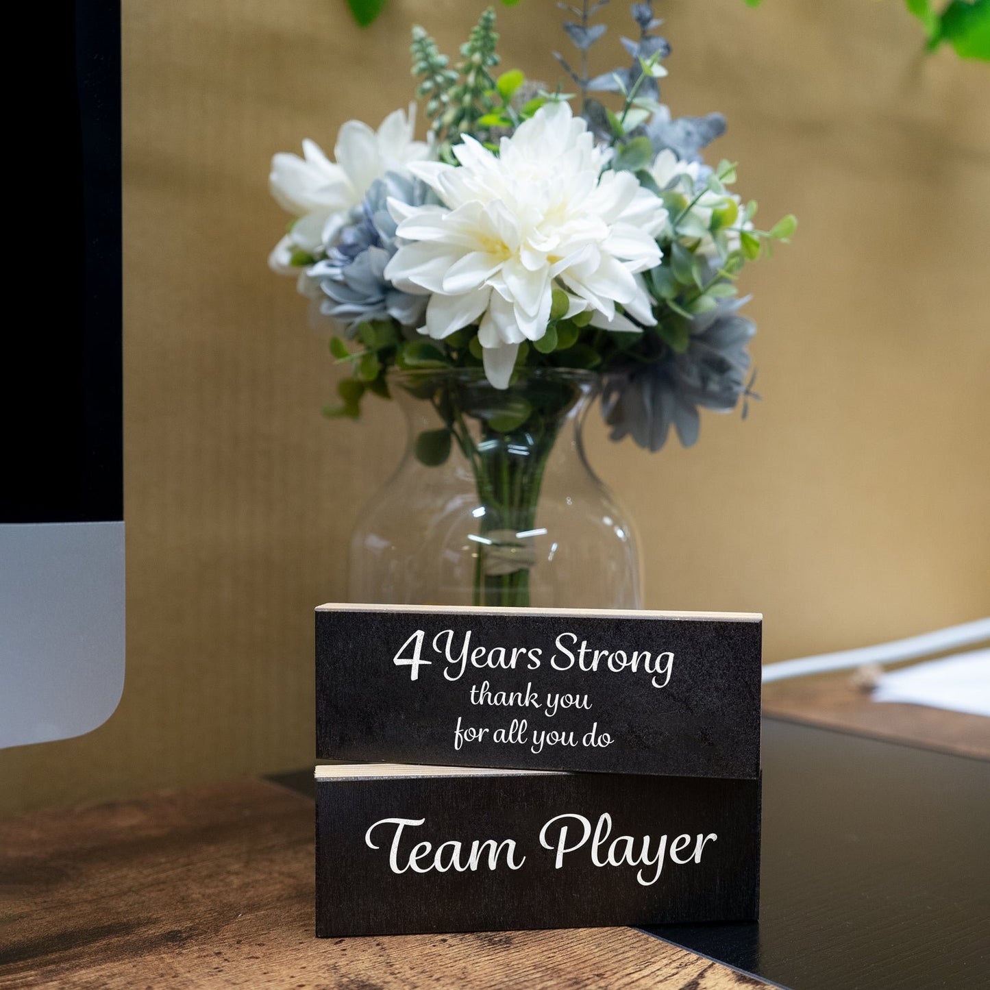 JennyGems Employee Anniversary/Motivation Gifts for Coworkers, Thank You Blocks