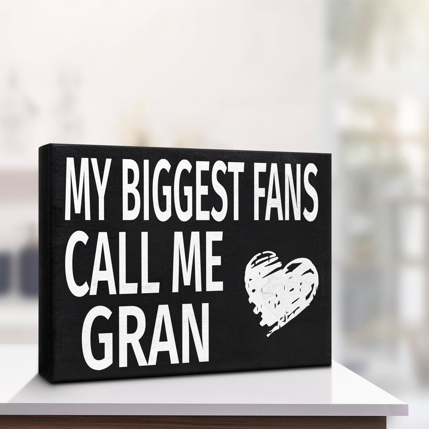 JennyGems My Biggest Fans Call Me Gran Sign, American Made 8x6 inch Wall Hanging, Gran Gifts, Grandma Gifts, Wall Art Decor