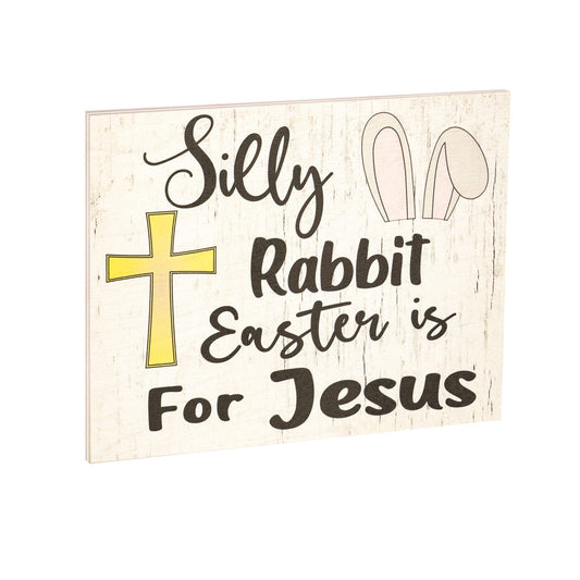 JennyGems Easter Decorations for the Home, Easter Sign, Farmhouse Easter Decor, 7.25 x 6 Wooden Sign, Made in USA