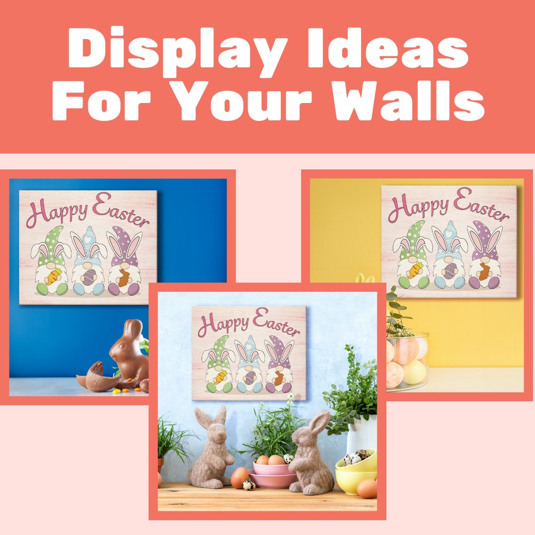 JennyGems Easter Decorations Happy Easter Gnomes, Farmhouse Easter Decor