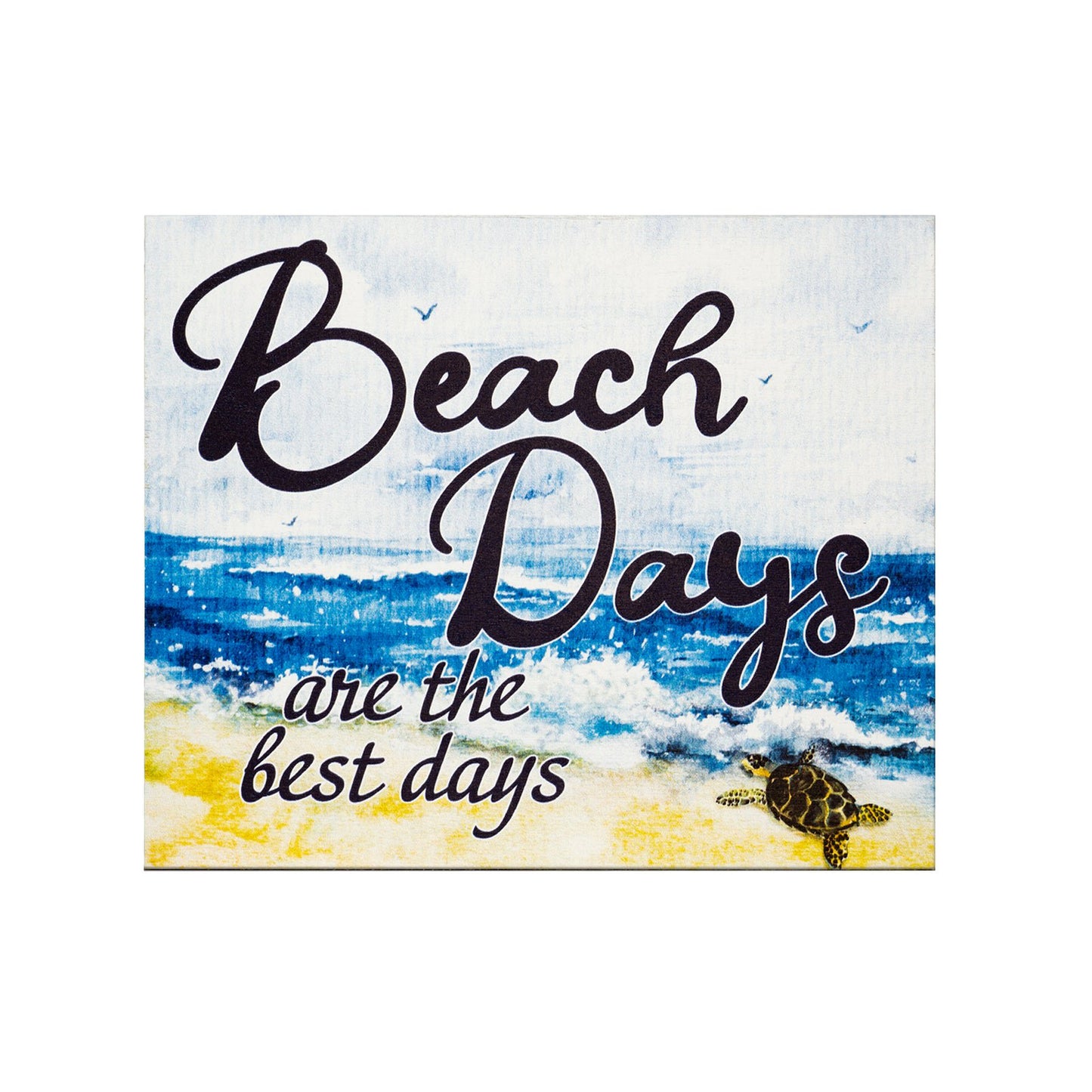 JennyGems Beach Days Are the Best Days, Bathroom Sea Turtle Decor, Beach Signs