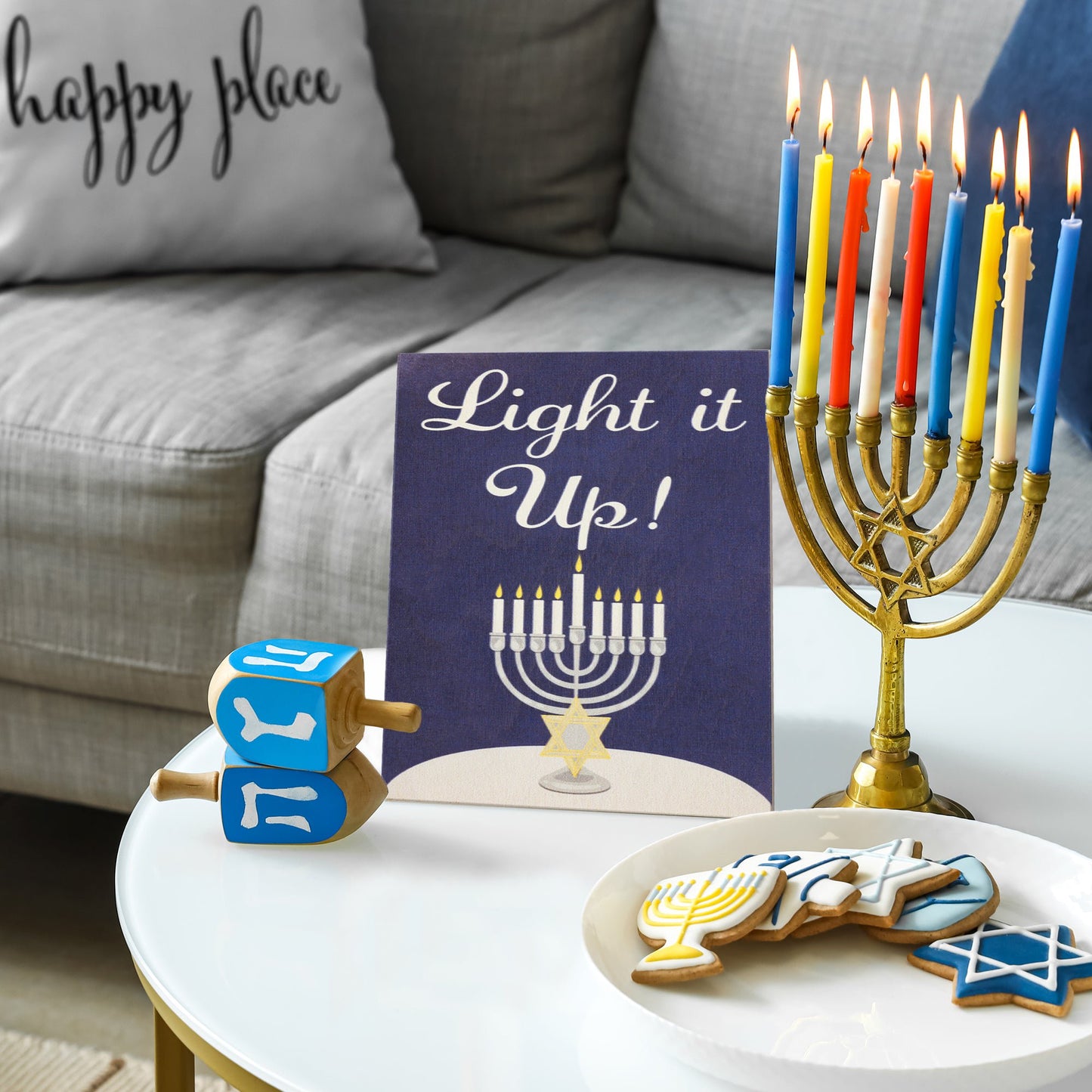 Light it Up Wood Sign, Hanukkah Decorations, Hanukkah Party Decorations, Chanukah Decorations Hanukkah Menorah, Hanukkah Gifts
