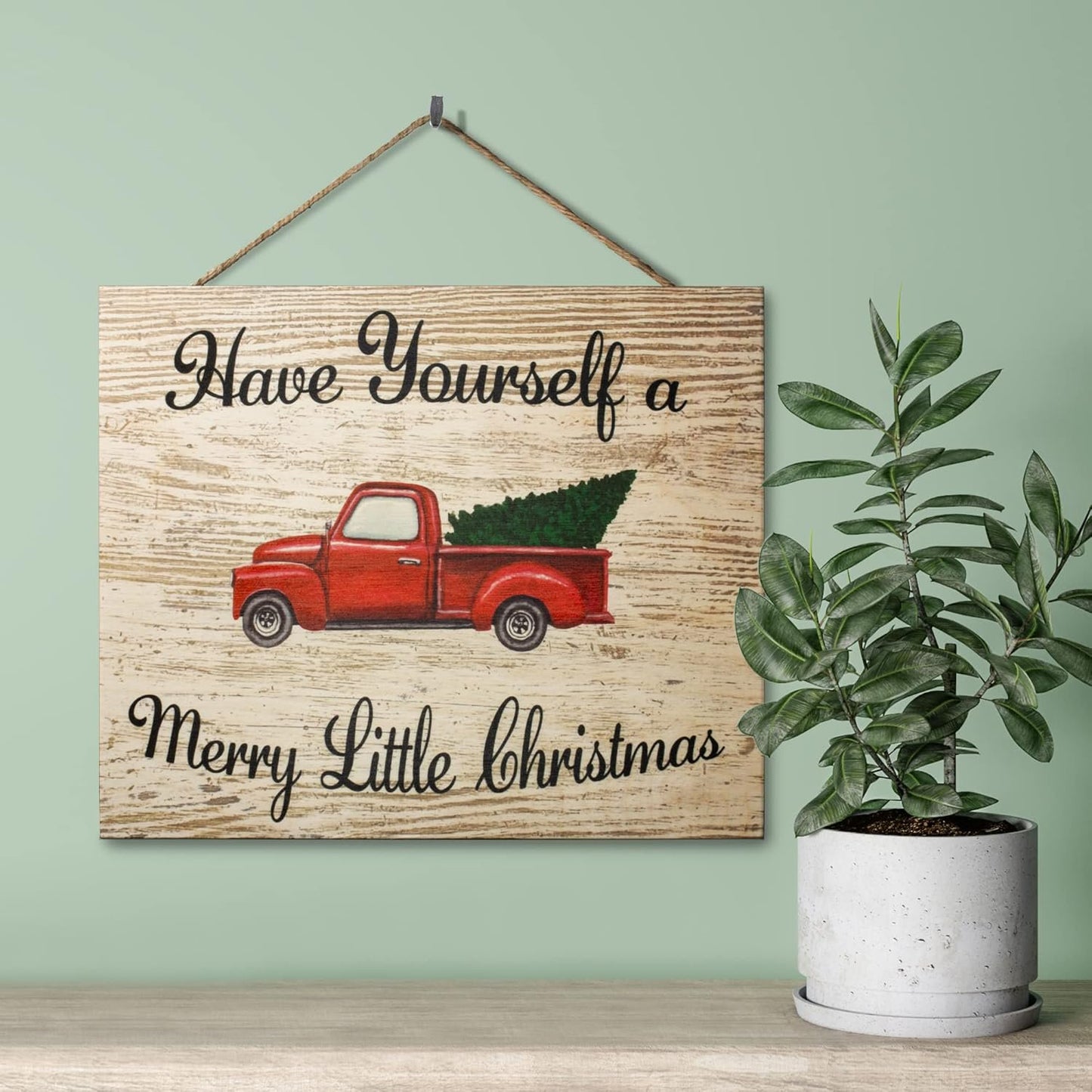 Have Yourself a Merry Little Christmas Red Truck Sign