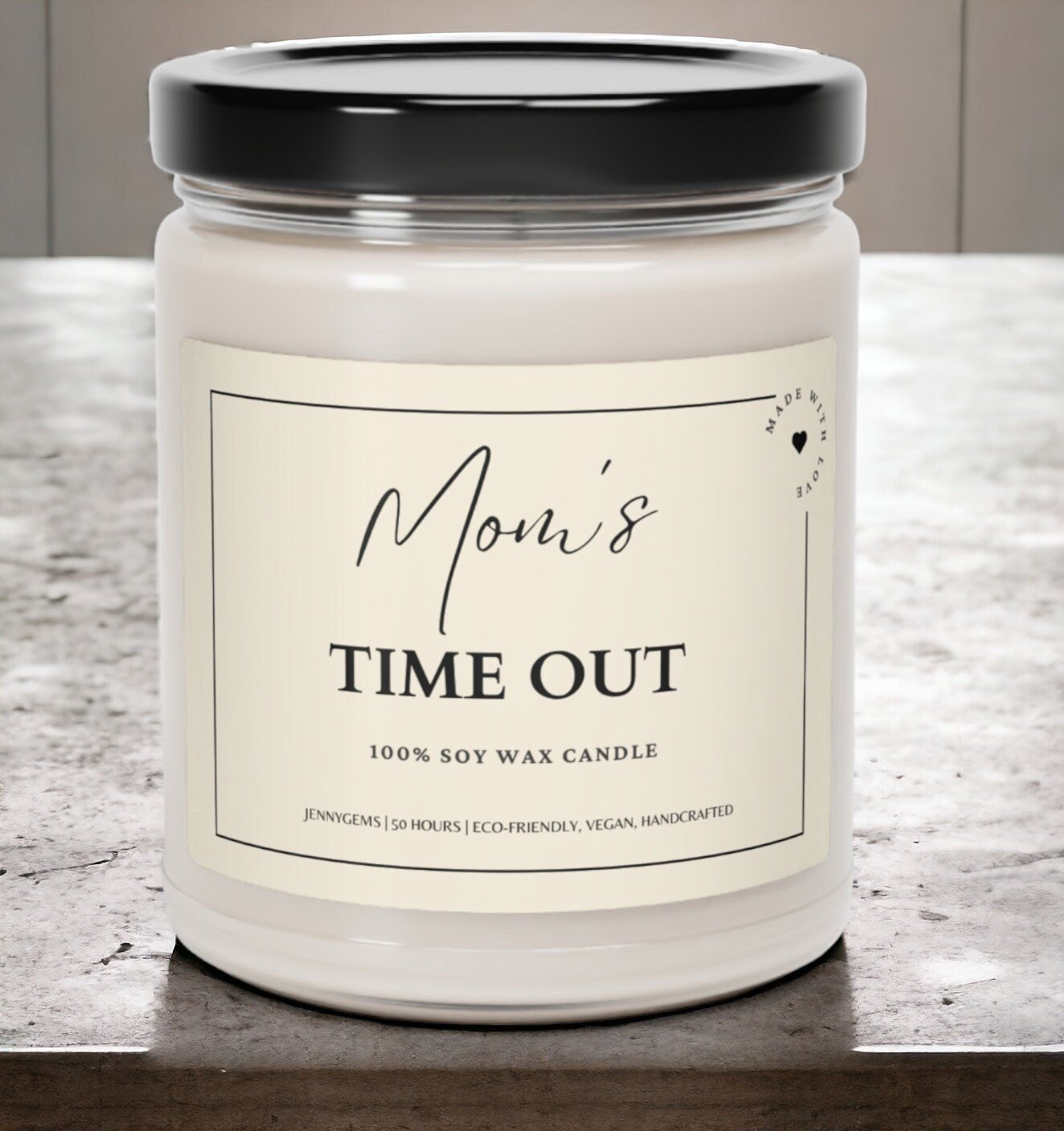 Mom's Time Out Scented Candle: Funny New Mom Gift