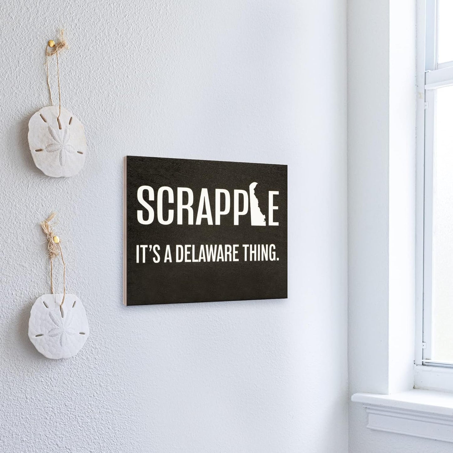JennyGems Scrapple It's a Delaware Thing Wood Sign, Delaware Souvenirs, Scrapple Gifts, Made in USA
