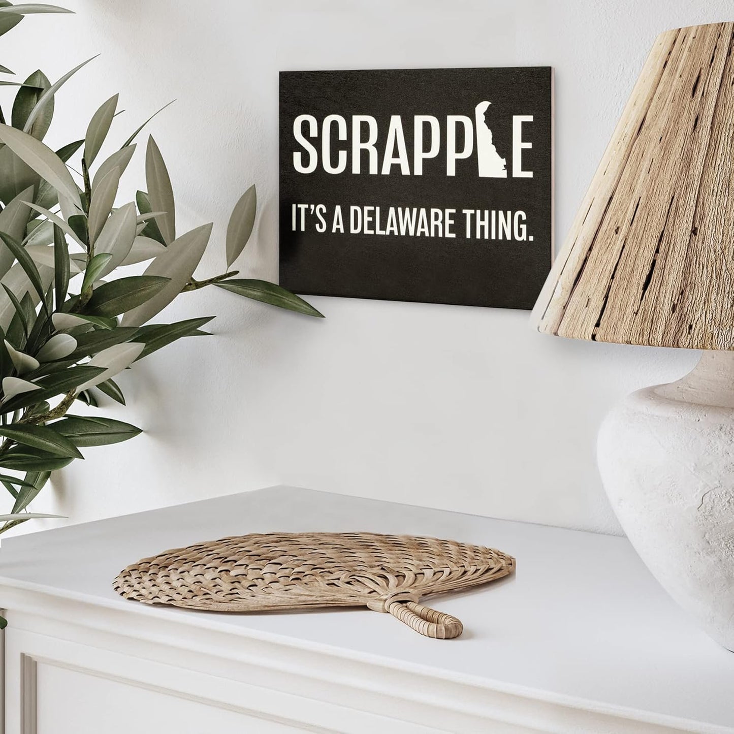 JennyGems Scrapple It's a Delaware Thing Wood Sign, Delaware Souvenirs, Scrapple Gifts, Made in USA