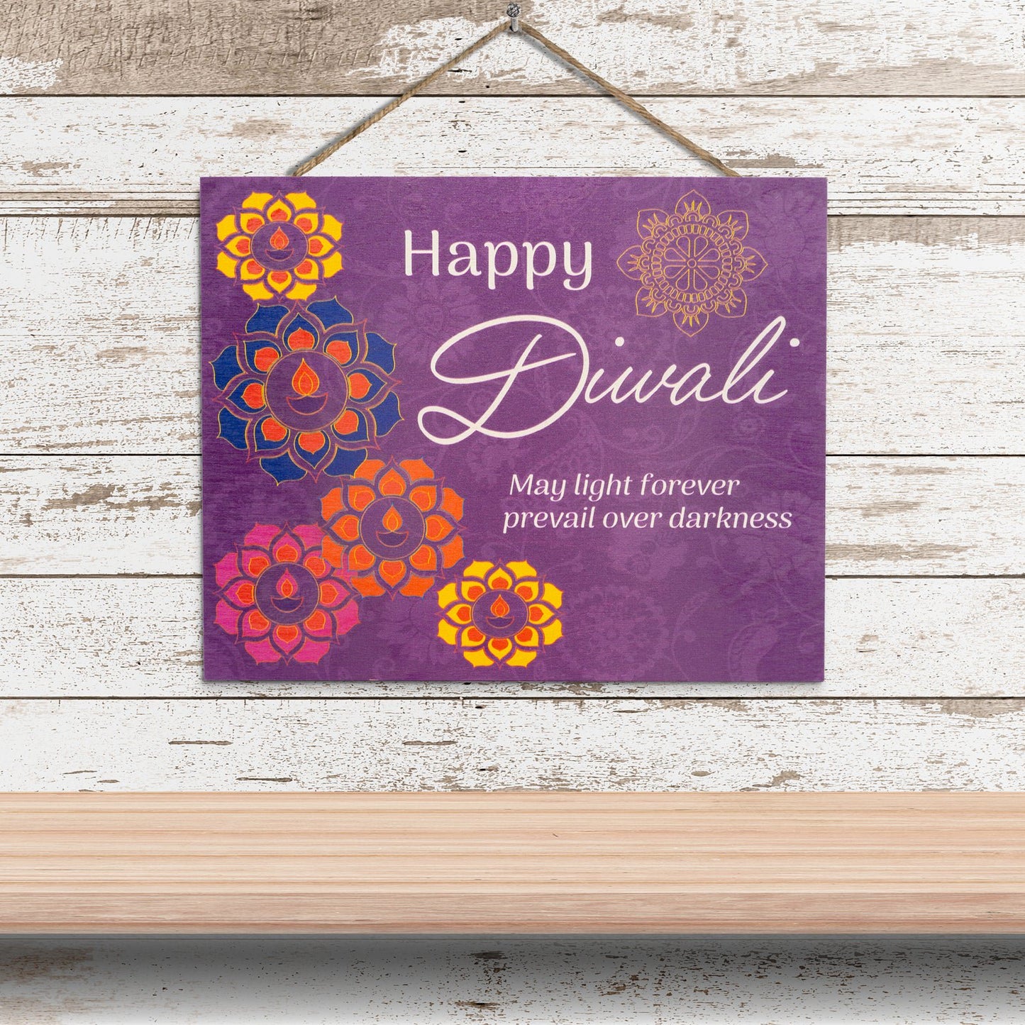 JennyGems Happy Diwali Decorations for Home, Diwali Gifts, Diwali Decor (Purple)