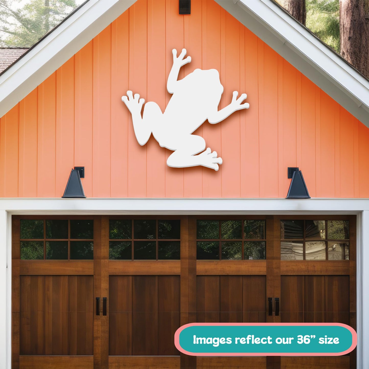 Outdoor Frog Sign for Beach House, Patio, Shed, Garage, Frog Wall Decor, Weatherproof PVC for Coastal Beach Home Decoration