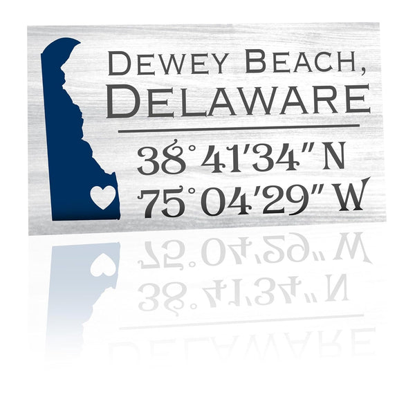 Dewey Beach Delaware Sign: Coastal Farmhouse Decor
