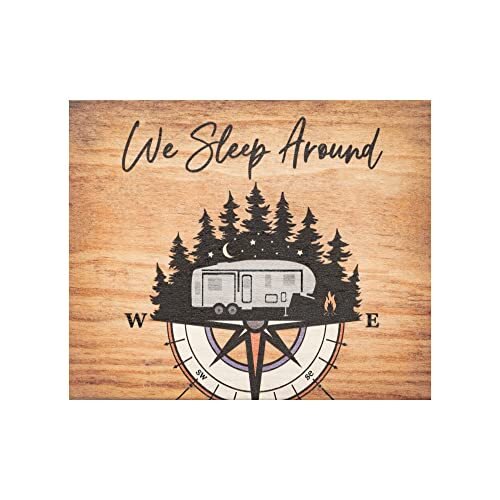 JennyGems Camper Gifts for Women, Gift for Campers (We Sleep Around) Camp Sign