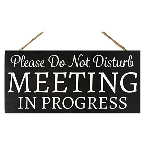 JennyGems Do Not Disturb, Meeting In Progress Sign, In a Meeting Wall Sign
