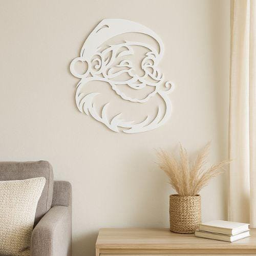 Handmade Santa Claus Christmas Decoration: Weatherproof PVC Wall Hanging