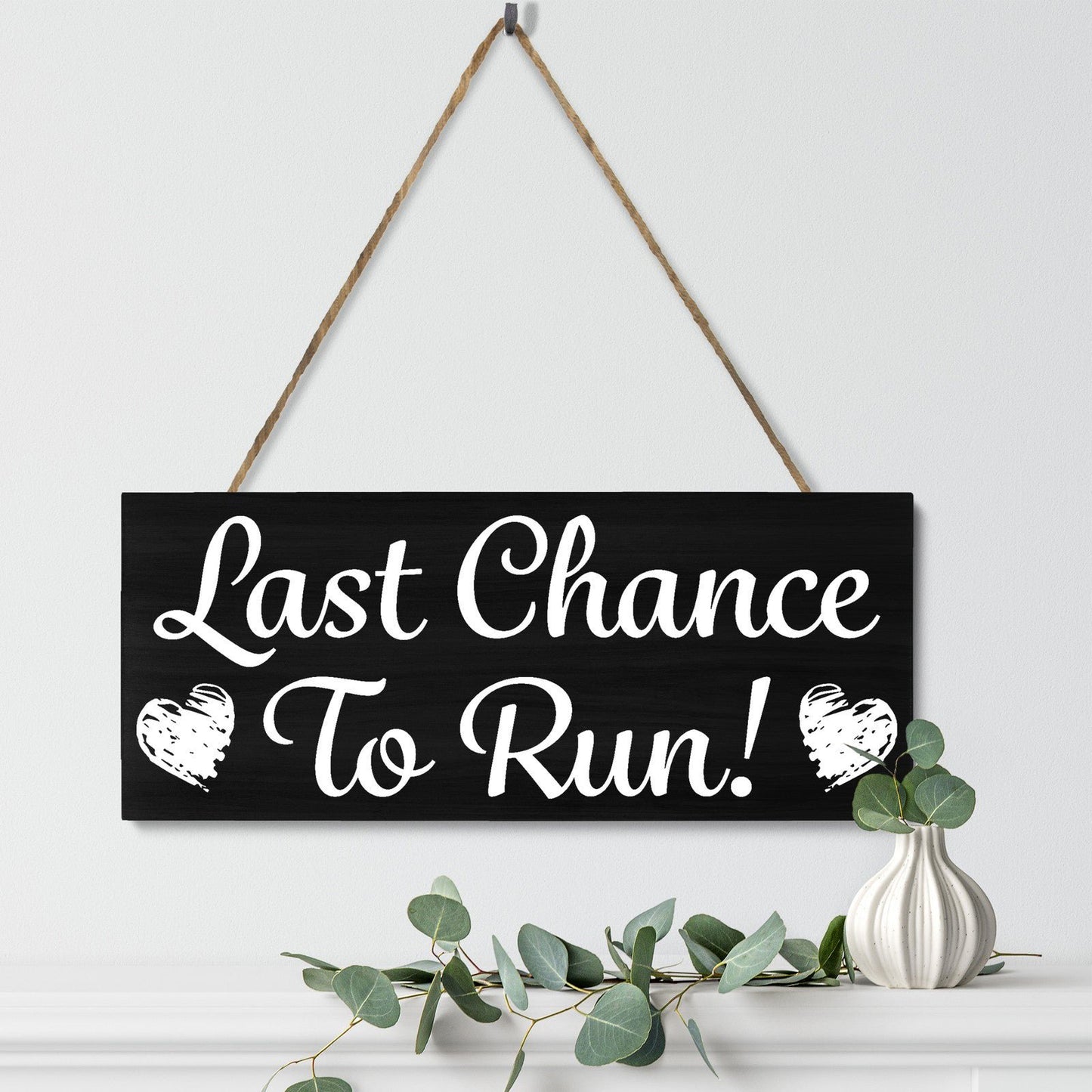 JennyGems Wedding Decor, Funny Wedding Signs for Ring Bearer (Black)