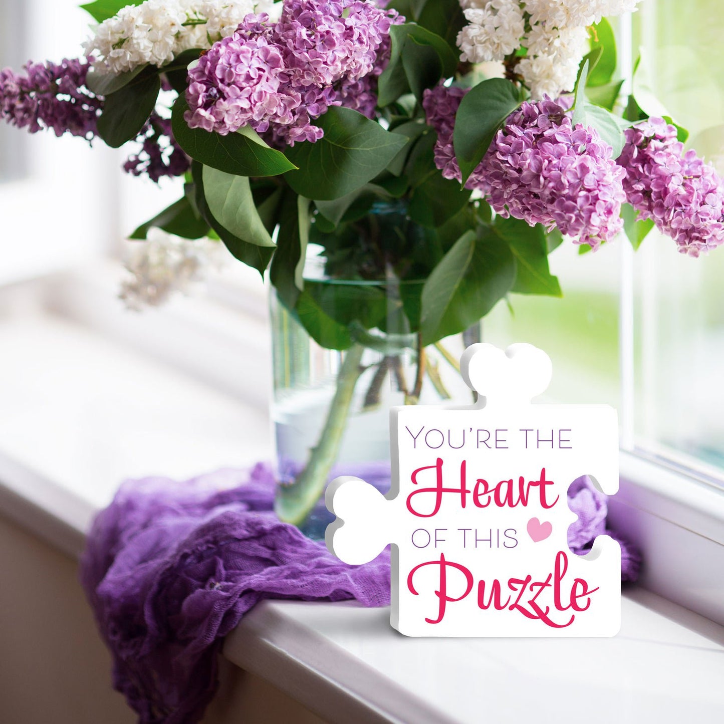 Valentine's Day Gift for Couples, You're the Heart of This Puzzle Decor Sign