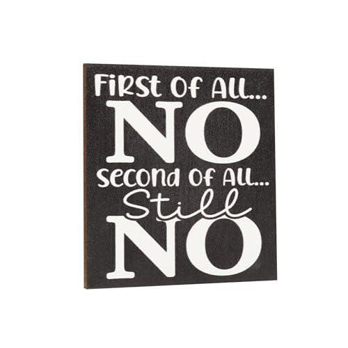 First of All No Second of All Still No Funny Fridge Magnet, 3 x 3 Inches, Refrigerator Magnets, Kitchen Magnet