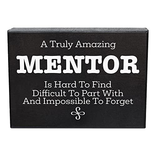 JennyGems Boss & Mentor Appreciation Gifts - 8x6 Inch Wood Sign for Bosses Day & Retirement