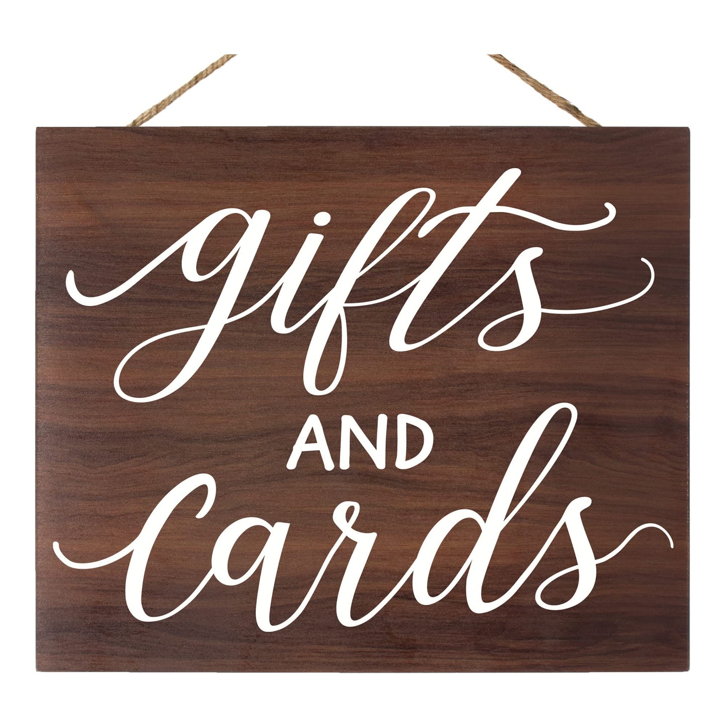 JennyGems Gifts and Cards Sign, Wedding Decor, Party Signs, Birthday, Engagement, Bridal Shower Party Decor, Brown