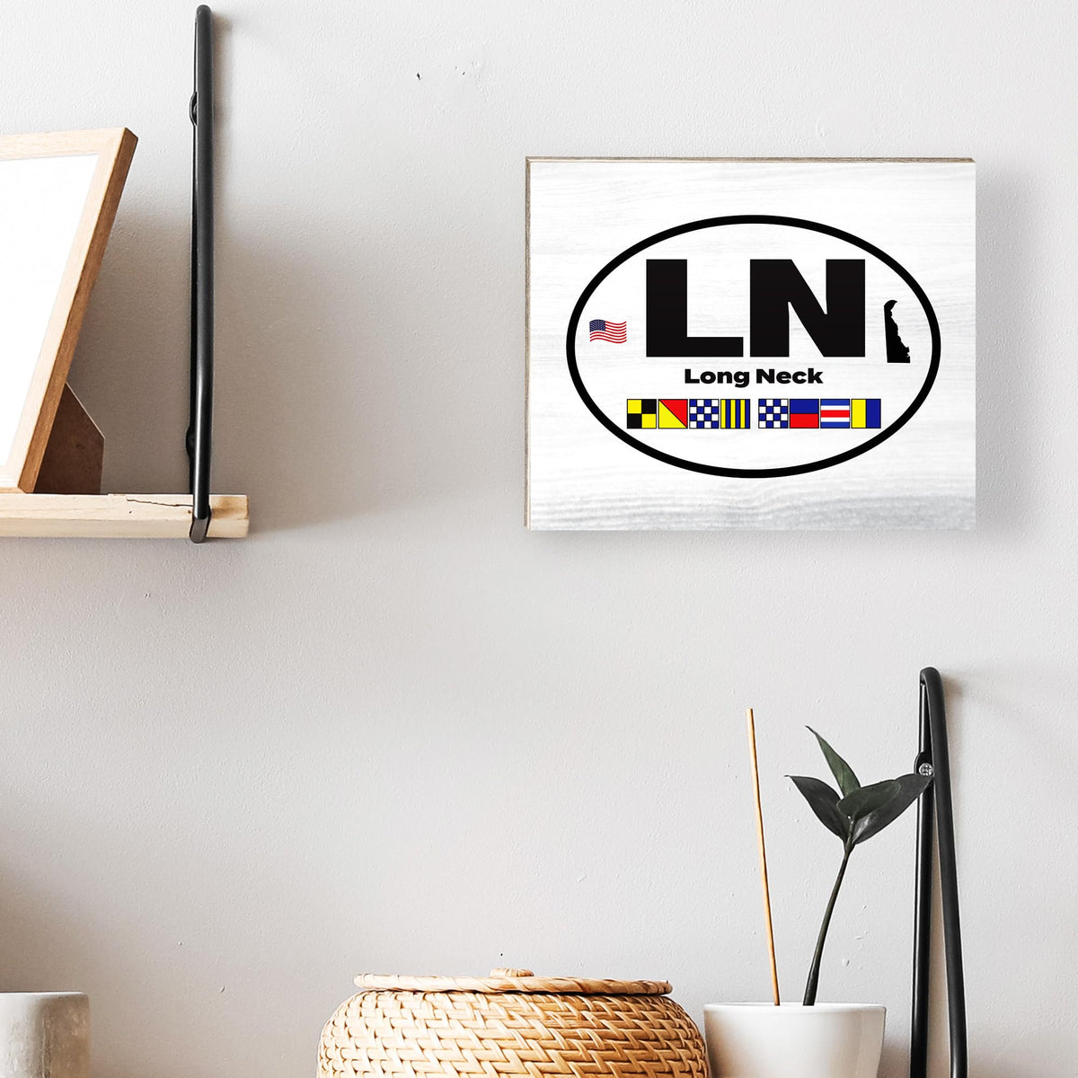 JennyGems Long Neck Delaware Gifts and Souvenirs, Delaware Sign, Beach Decor, Made in USA