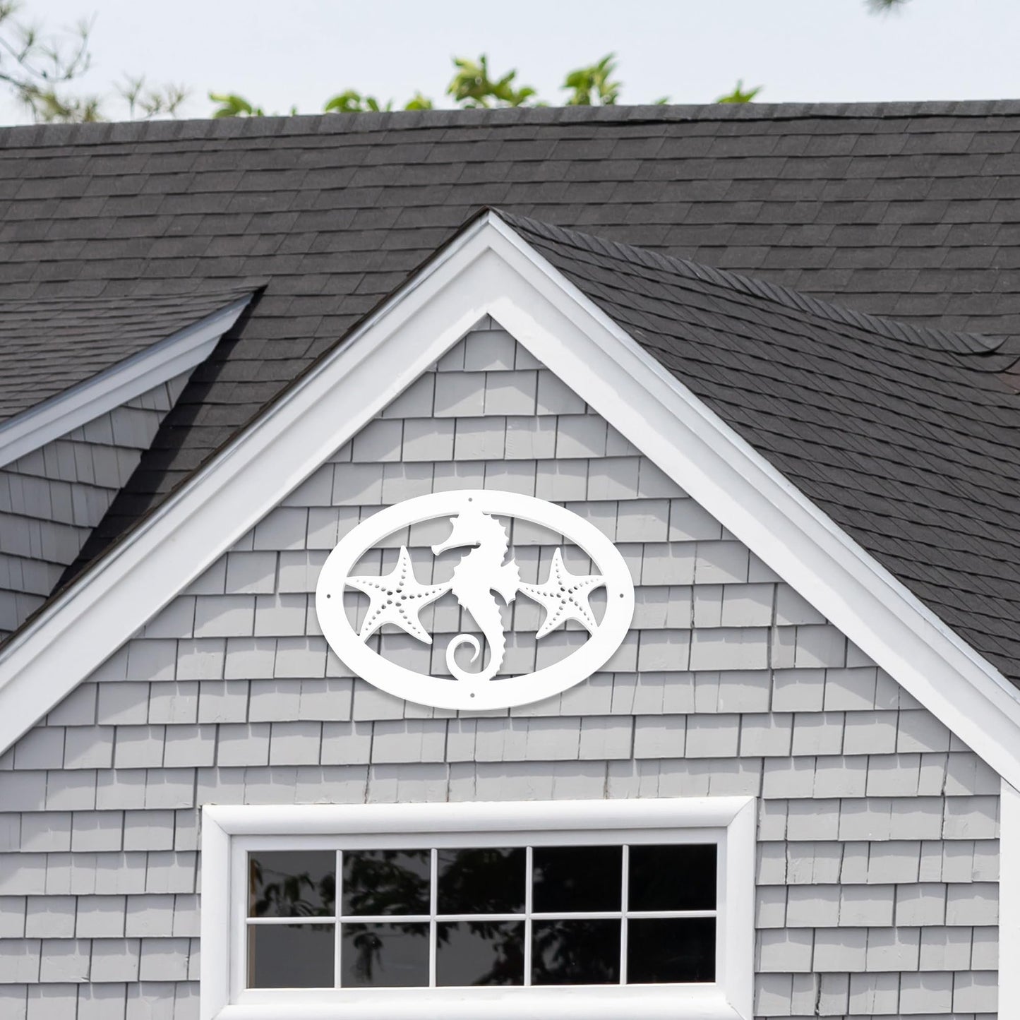 JennyGems Nautical House Sign Anchor Compass Crab, Beach Decor, Indoor Outdoor PVC, Made in USA