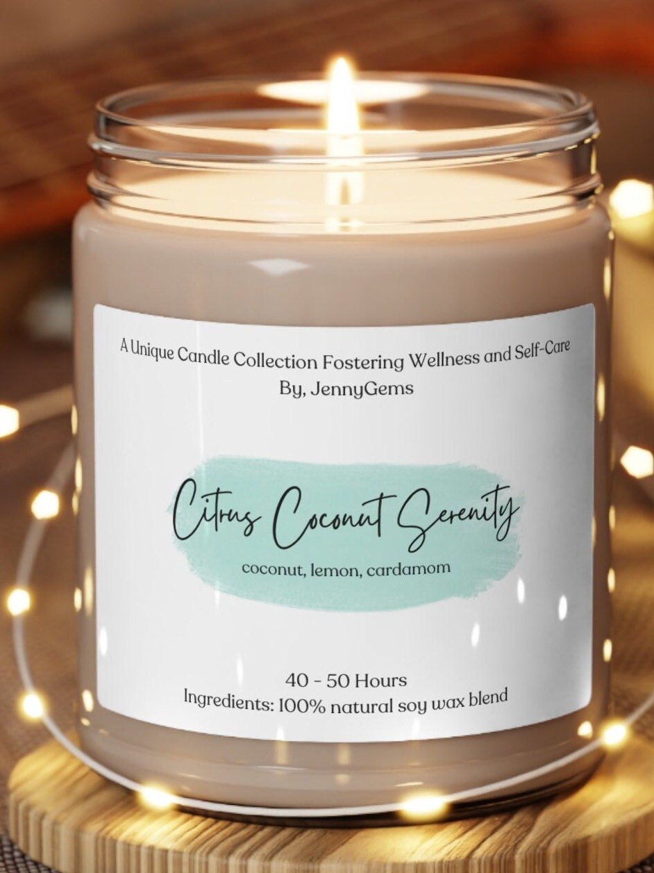 Wellness & Self Care Soy Candle – Relaxing Spa Candle for Tranquility, Stress Relief, and Meditation