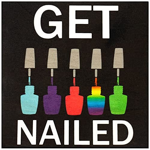 JennyGems Funny Nail Salon Wooden Sign, Get Nailed, Nail Manicurist, Made in USA