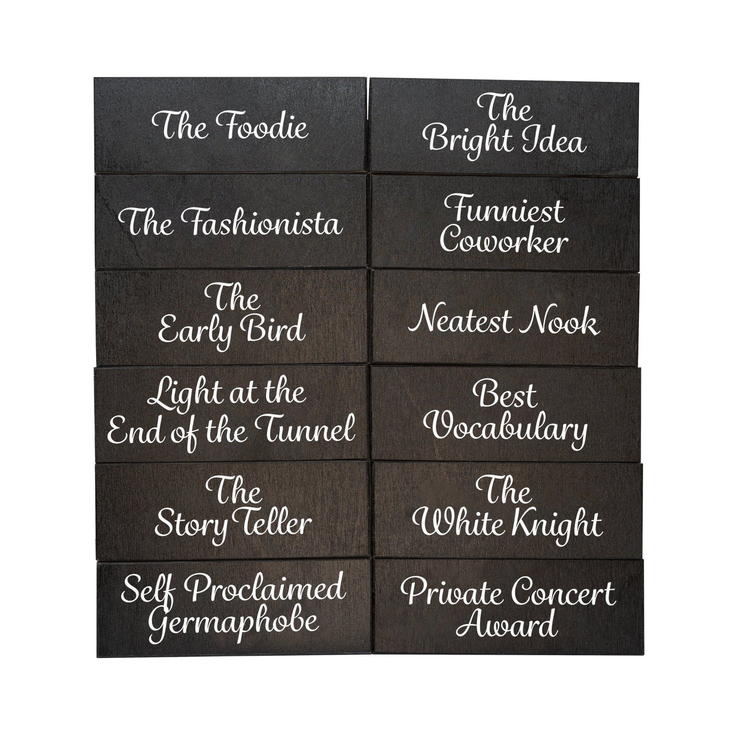 JennyGems Employee Funny Superlatives Gift Recognition Coworkers, Decor Blocks