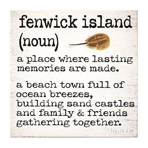 Fenwick Island Delaware Sign: Coastal Beach House Decor