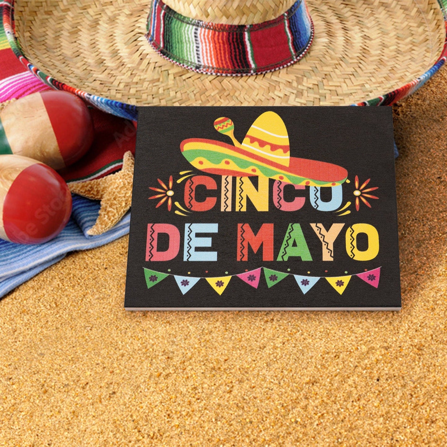 Cinco de Mayo Wood Sign: Fiesta Party Decor