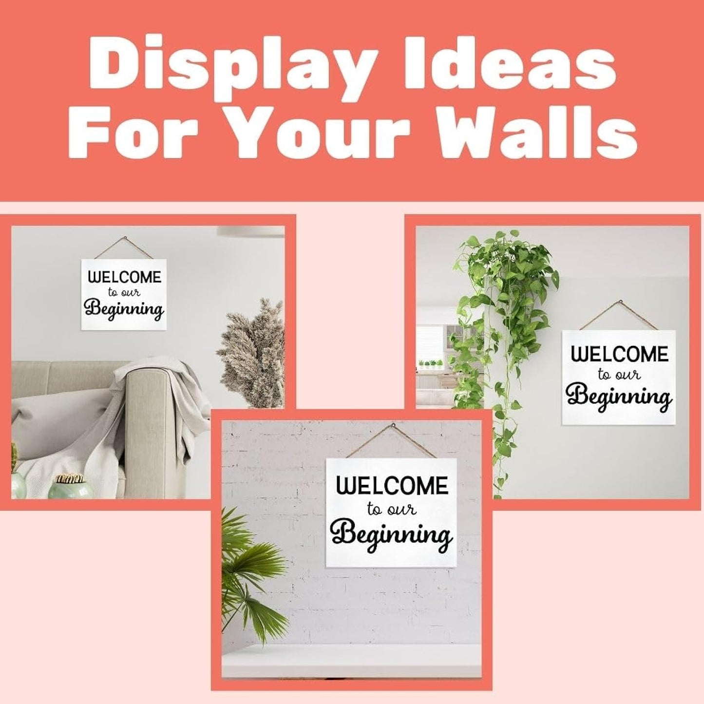 Welcome to the Beginning Sign: Minimalist Wood Wedding & Housewarming Decor