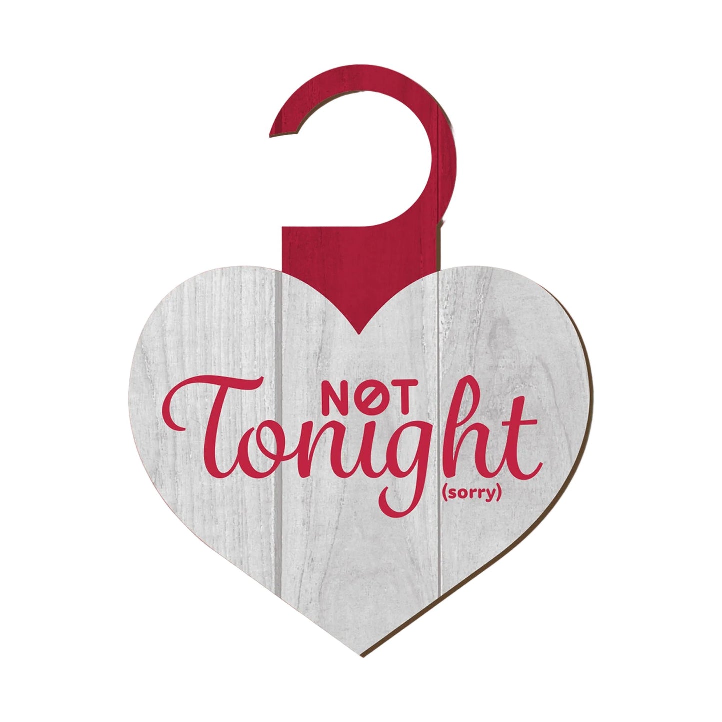 Funny Date Night Decision Sign for Him or Her, Tonight Not Tonight Reversible Door Hanger, Couples Gift, Made in USA
