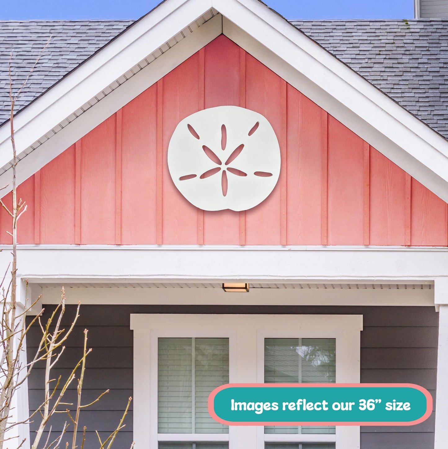 Outdoor Sand Dollar Wall Decor – Coastal Sign for Beach House – PVC Sand Dollar for Indoor Outdoor Use – Ocean Wall Art