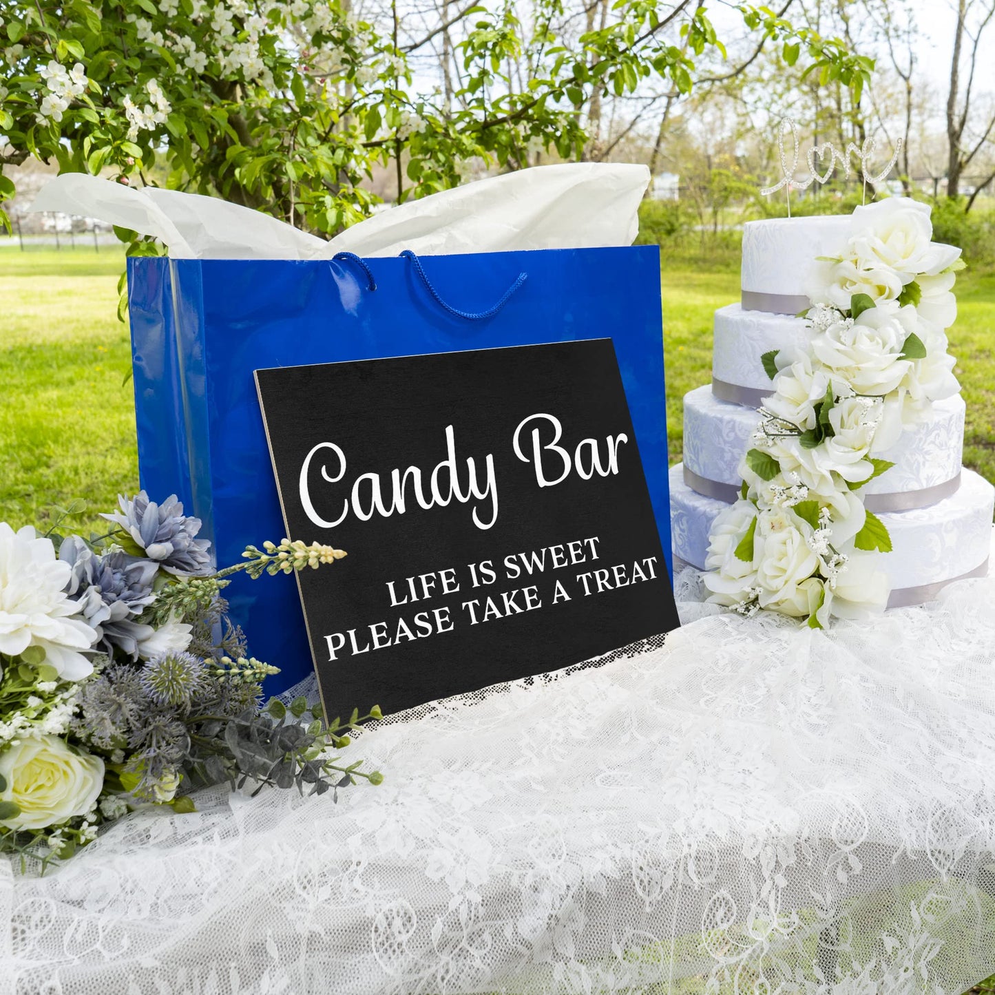 Candy Buffet Sign, Wedding and Event Decor, Black