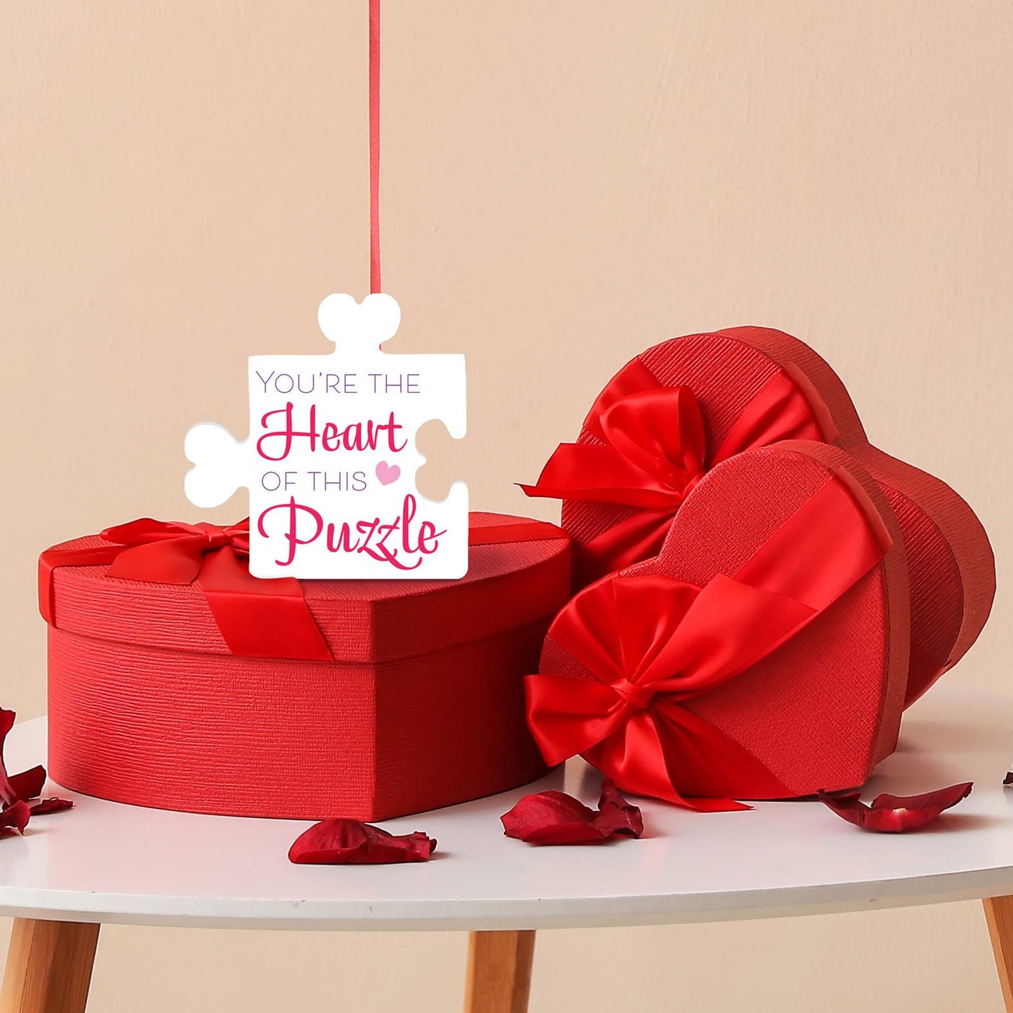 Valentine's Day Gift for Couples, You're the Heart of This Puzzle Decor Sign