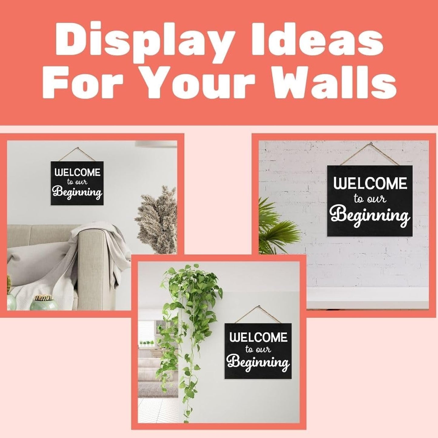 Welcome to the Beginning Sign: Minimalist Wood Wedding & Housewarming Decor