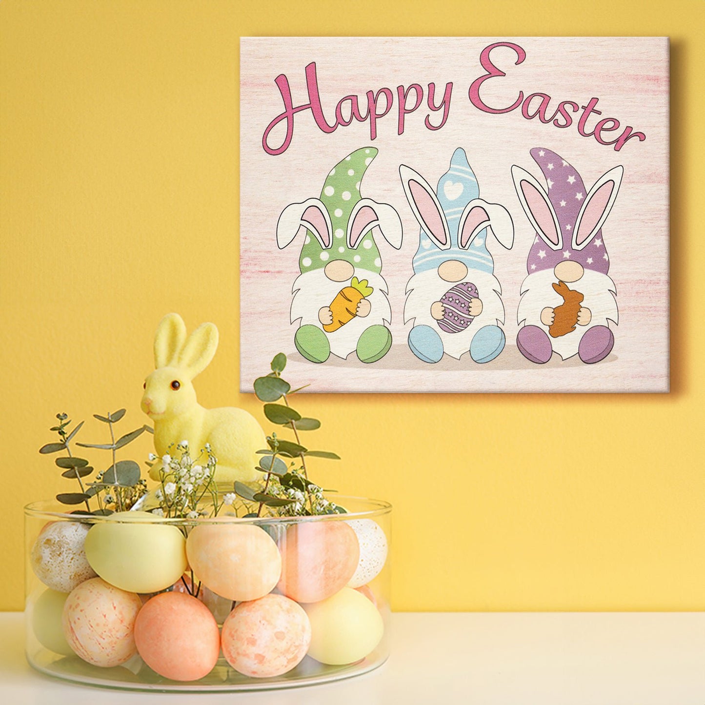JennyGems Easter Decorations Happy Easter Gnomes, Farmhouse Easter Decor