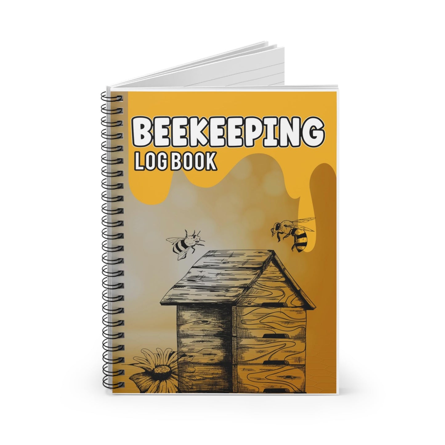 Gift for Beekeeper, Beekeeping Log Book, Spiral Notebook for Beekeepers, Bee Journal, Garden Notebook, Hive Record Keeper