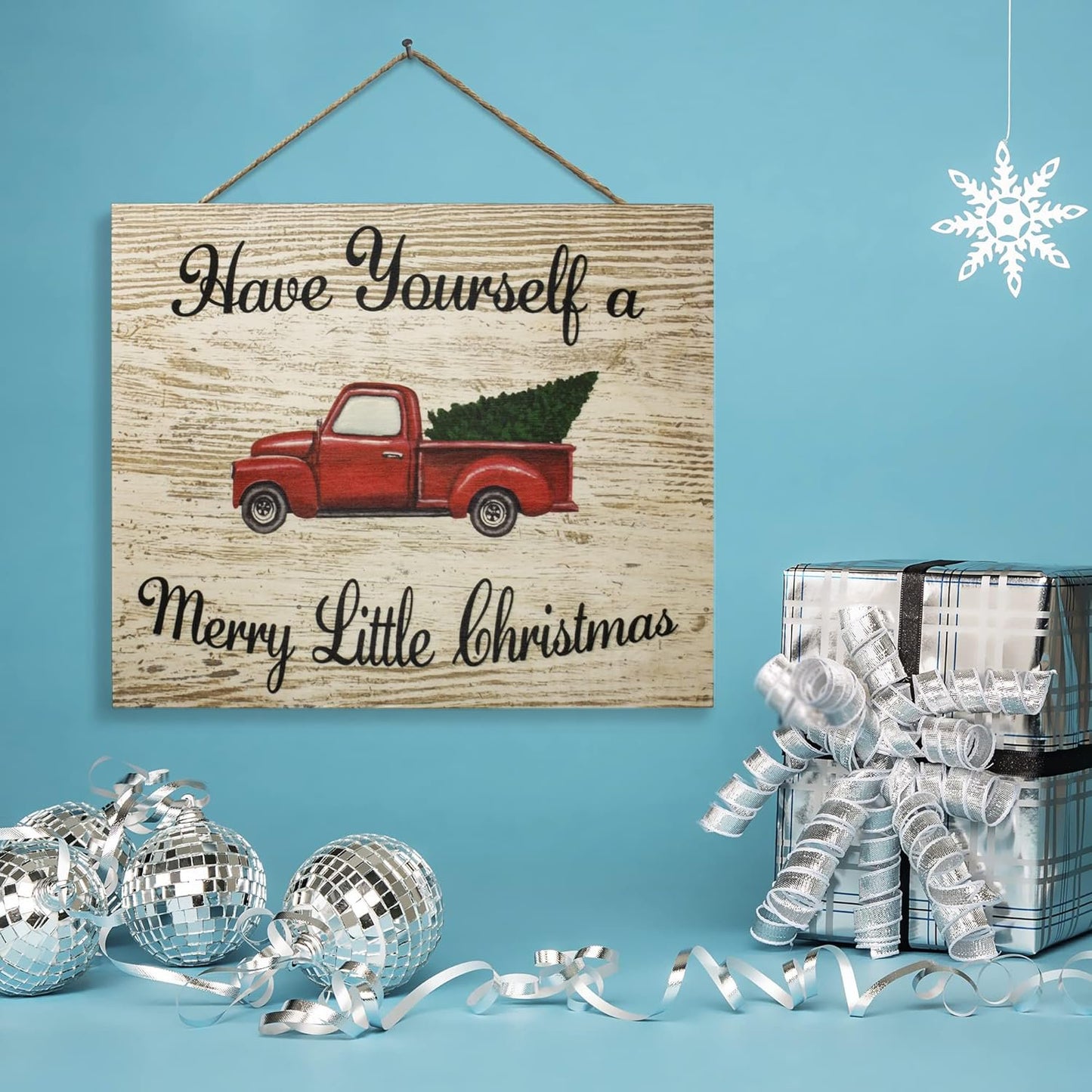 Have Yourself a Merry Little Christmas Red Truck Sign