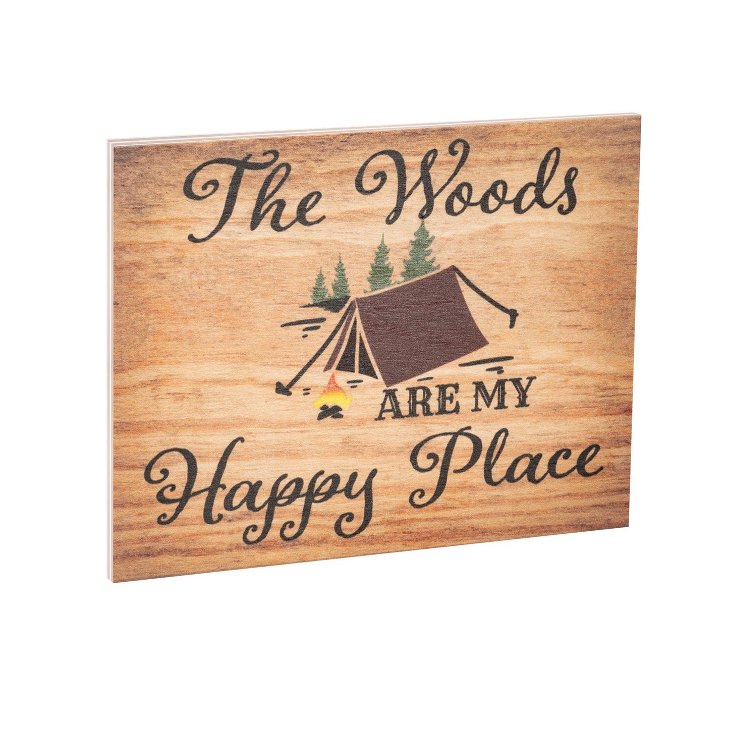 JennyGems Camper Gift for Women, Gift for Campers, Woods Are My Happy Place Sign