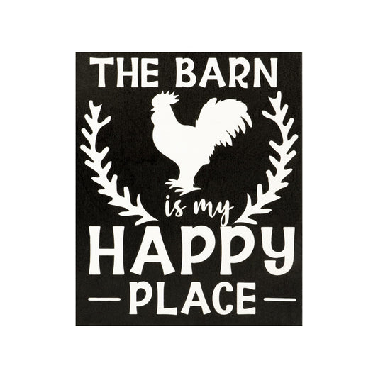 The Barn is My Happy Place Wooden Sign, Farmhouse Decor, Country Farm Gifts, Made in USA