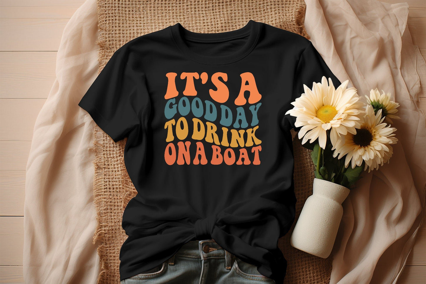 Funny Boating T-Shirt: Good Day to Drink on a Boat Tee