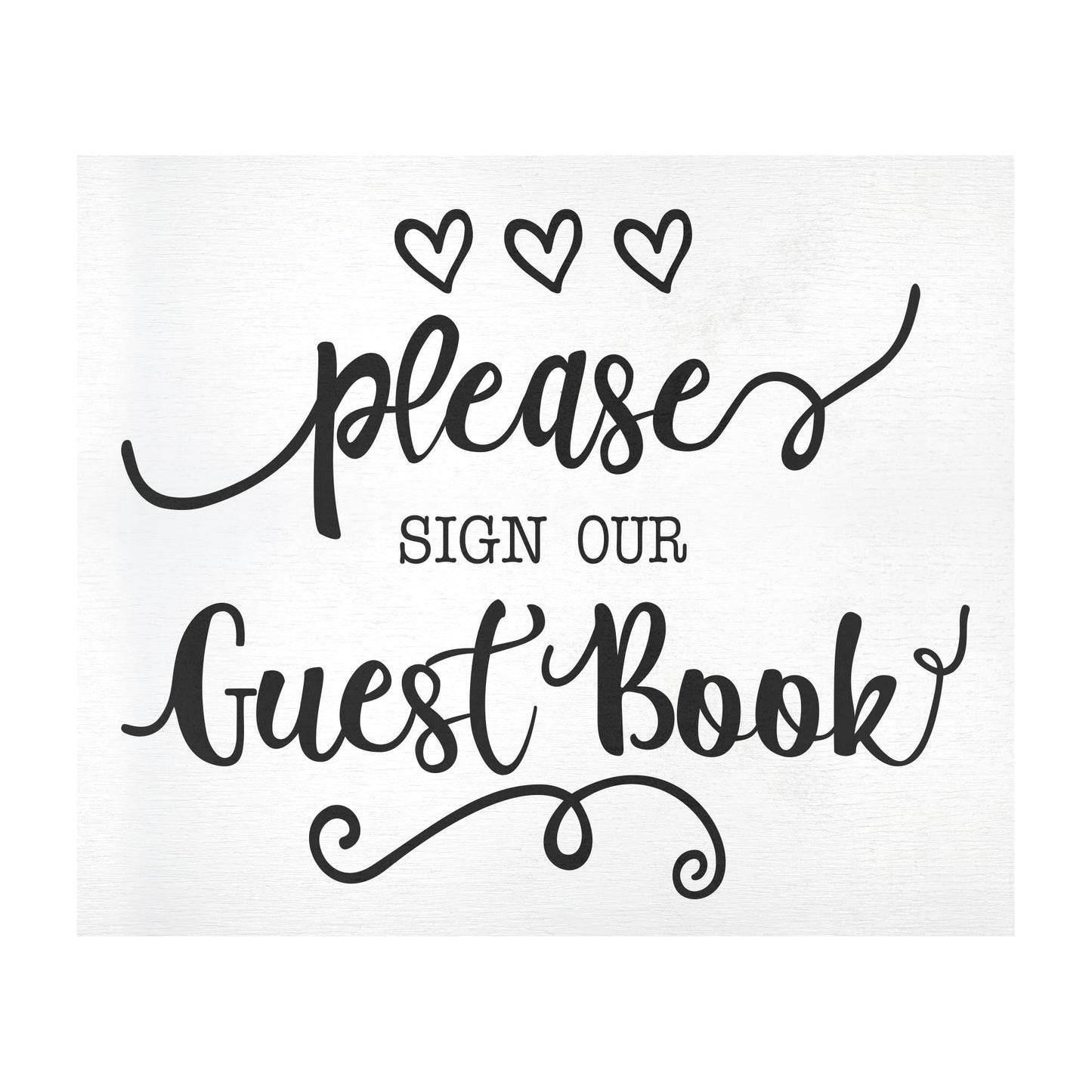 JennyGems Wedding Reception Signs, Please Sign Our Guest Book Wedding Sign, Guest Book Table Sign, 10x12 Inch Wood Sign, Rustic Wedding Decor, Guestbook Sign for Bridal Shower