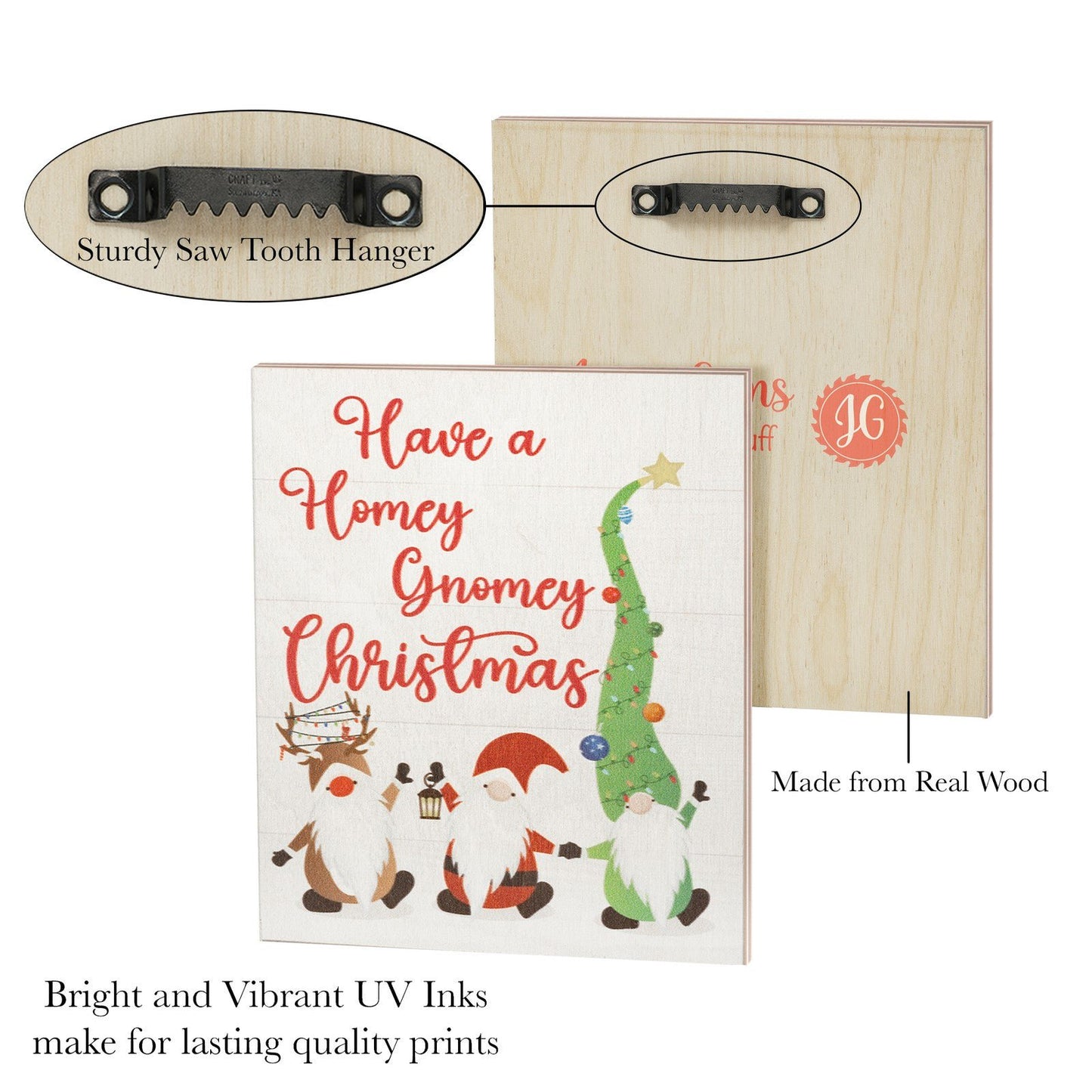JennyGems Homey Gnomey Christmas, Cute Christmas Decor, Christmas Gift Sign