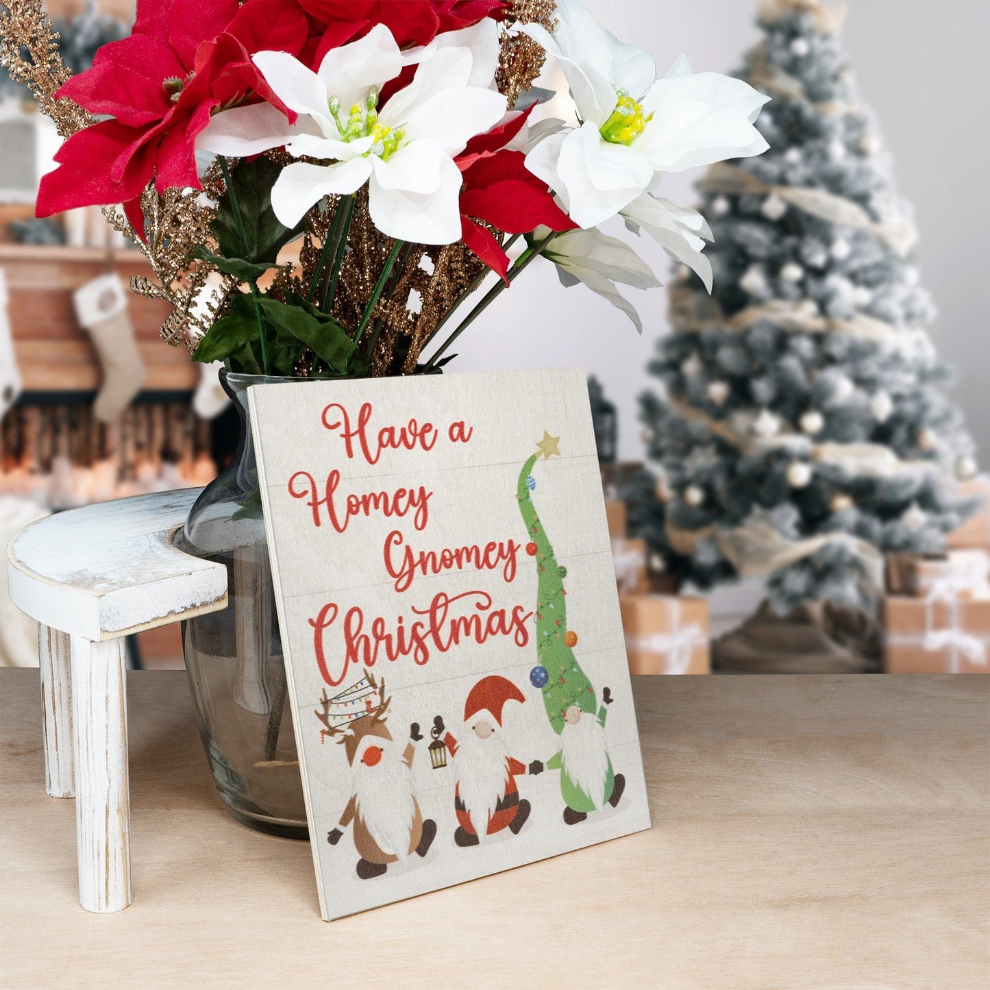 JennyGems Homey Gnomey Christmas, Cute Christmas Decor, Christmas Gift Sign