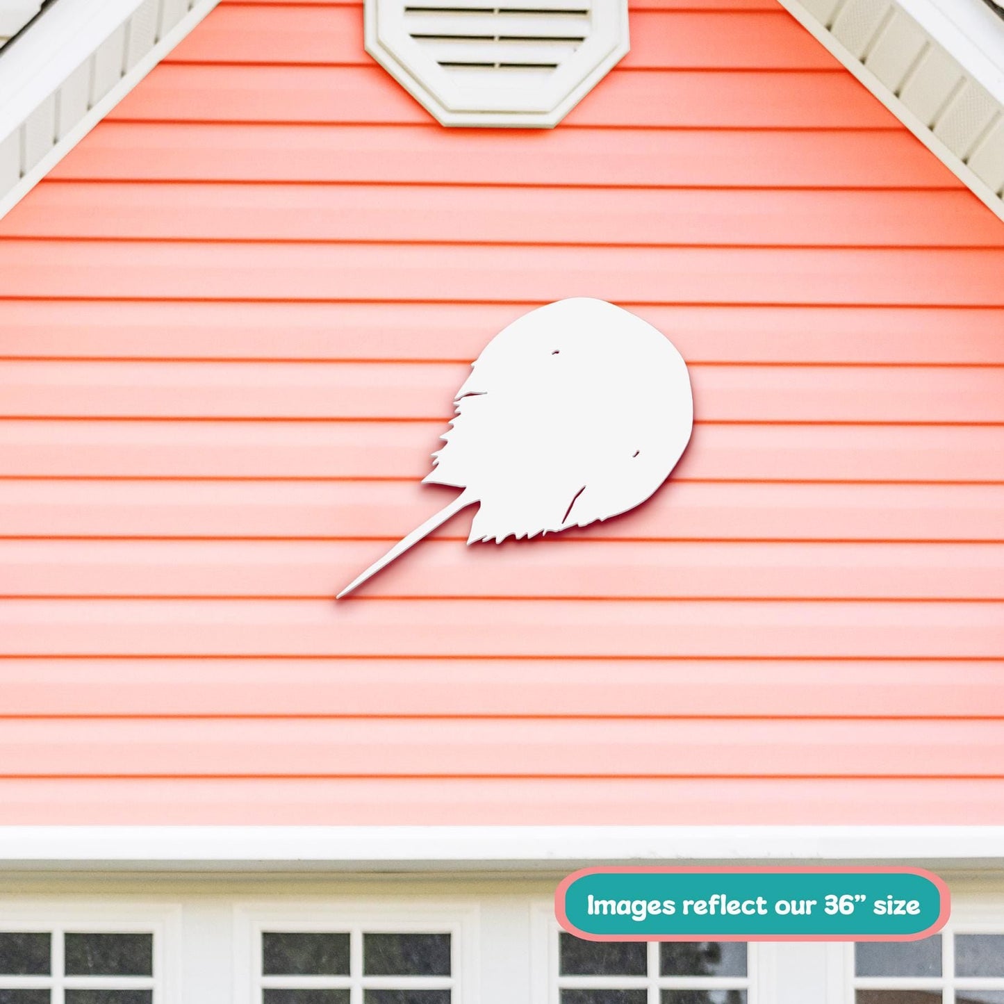 Horseshoe Crab Outdoor Sign: Coastal PVC Wall Decor