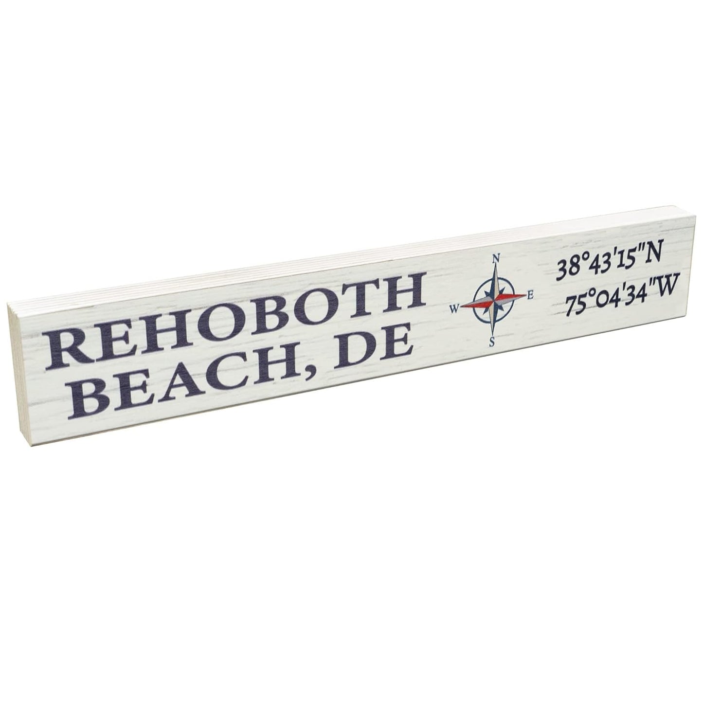 Delaware Gifts, Rehoboth Beach Delaware Souvenirs, Rehoboth Compass Coordinates Wooden Sign, Made in USA