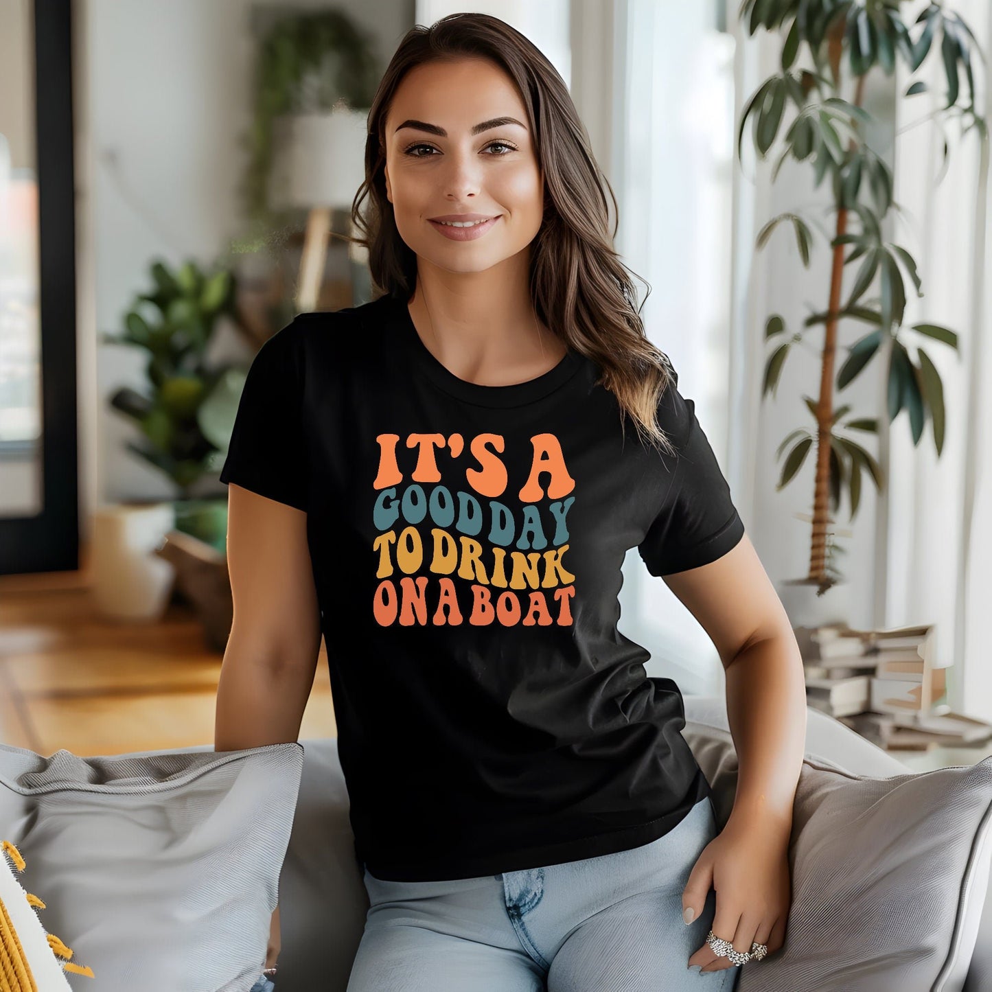 Funny Boating T-Shirt: Good Day to Drink on a Boat Tee