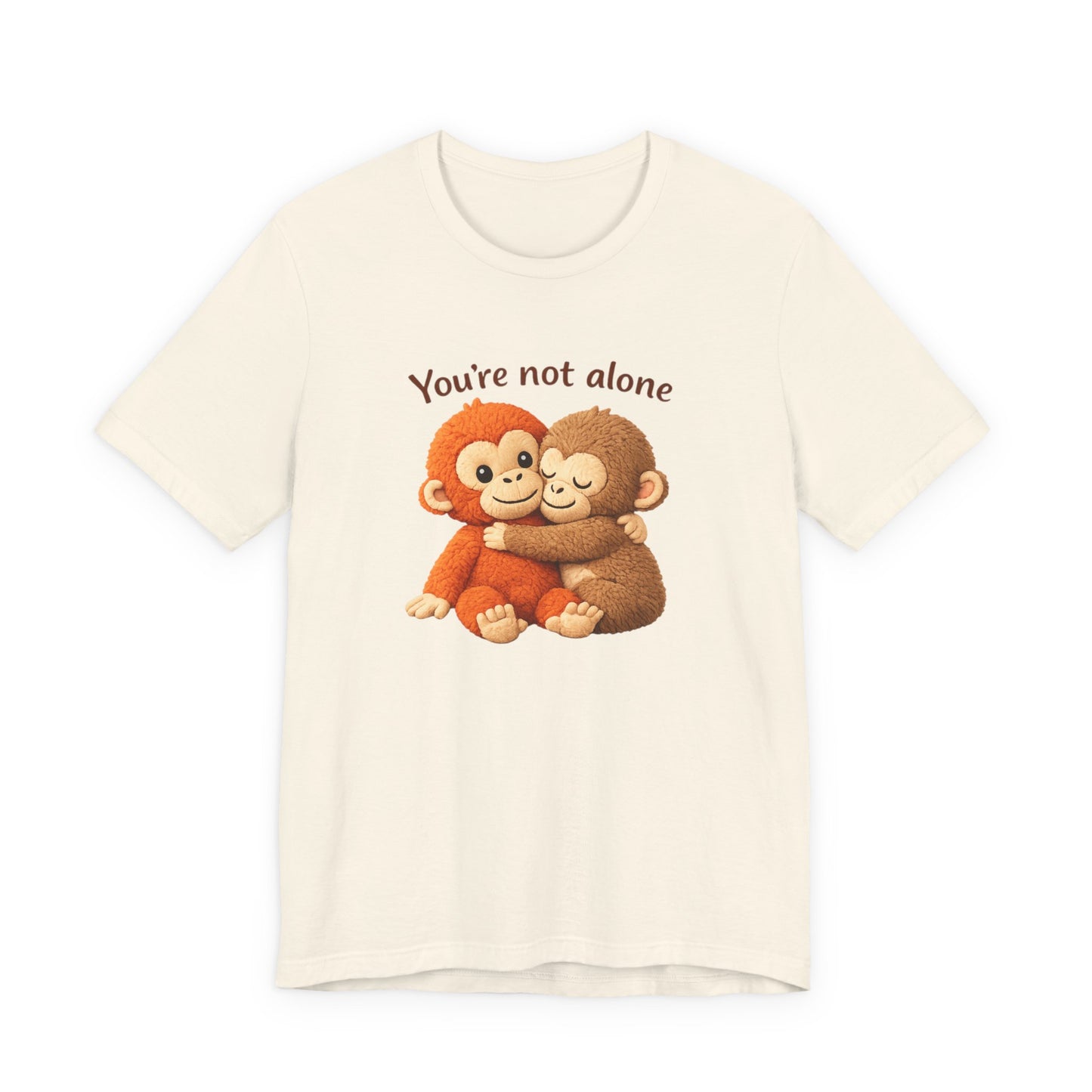 You’re Not Alone Monkey Hug Tee, Punch and Stuffy, Mental Health Awareness