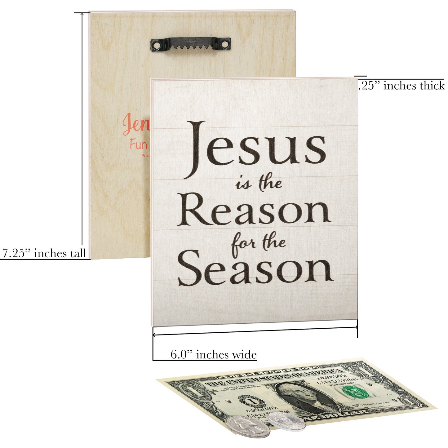 Jesus is the Reason For the Season Wood Sign, Christmas Decorations, Christmas Decor, Holiday Decor, American Made (White)