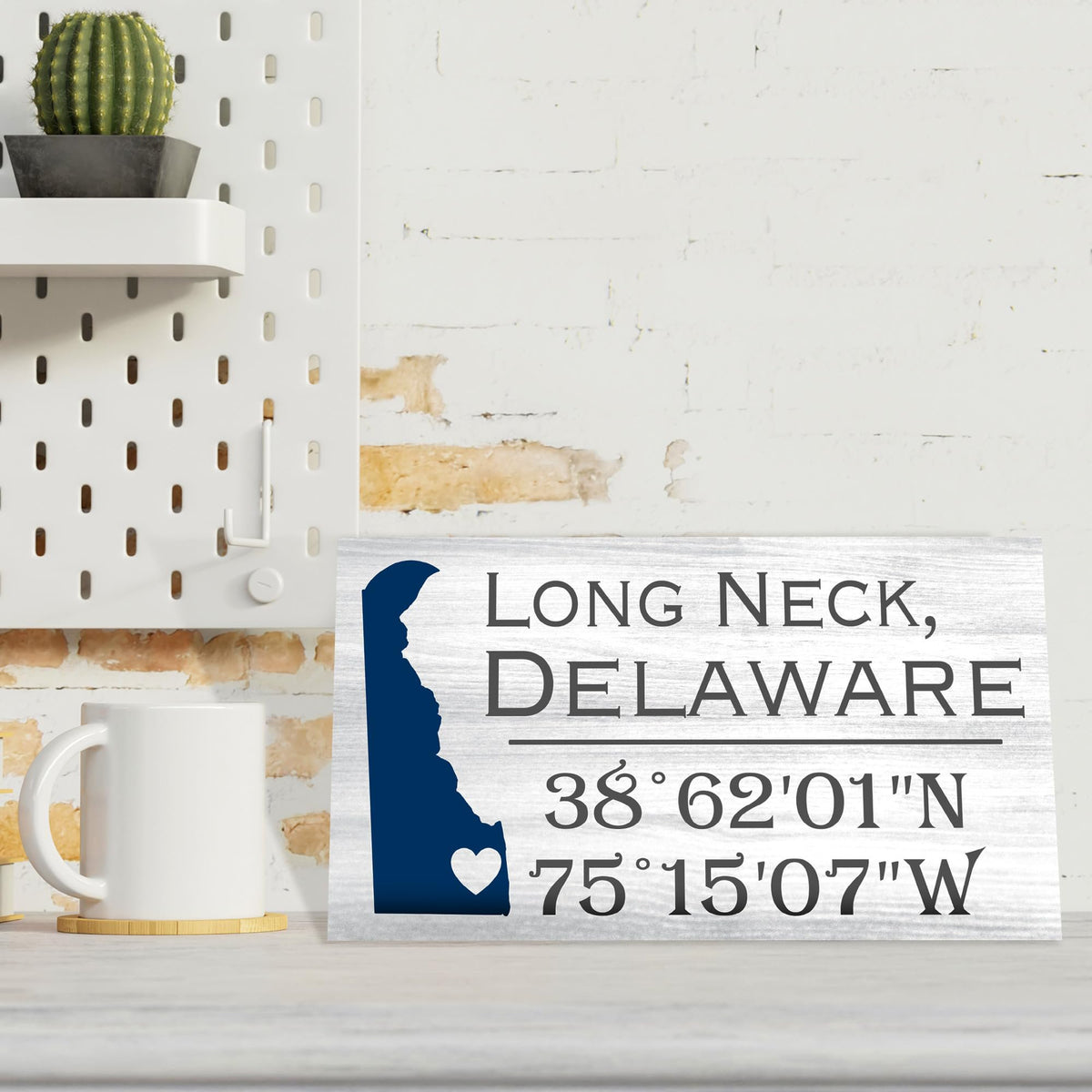 JennyGems Long Neck Delaware Gifts and Souvenirs, Delaware Sign, Beach Decor, Made in USA