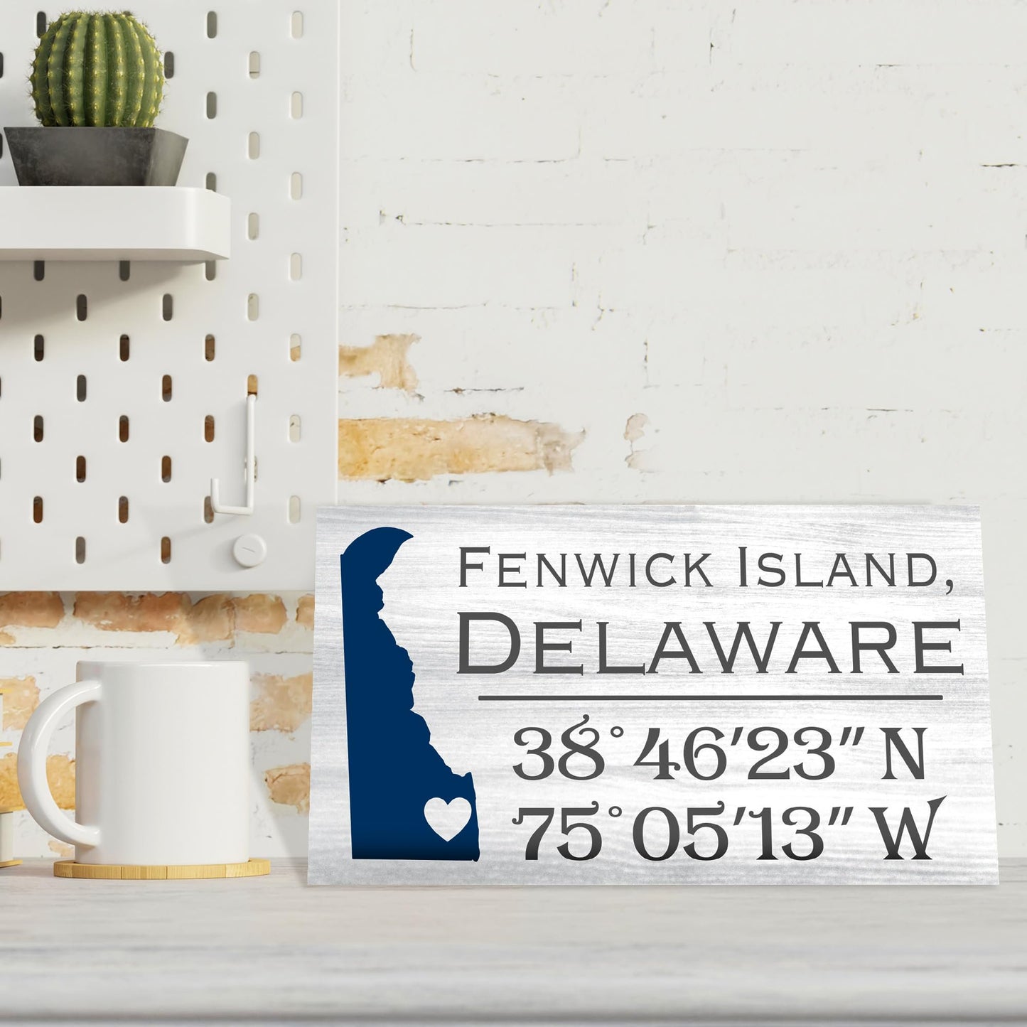 JennyGems Delaware Gifts, Fenwick Island Delaware Souvenirs, Delaware Sign, Delaware Decor, Beach Decor, Made in USA